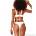 MELYUM Womens Sexy Bikini Set Lace Up Pad Swimsuit Brazilian Thong Bathing Suit Wrap High Cut Swimwear White B07NC73THV